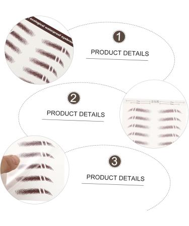Didiseaon 6pcs Eyebrow Stickers Brow Stickers Eyes Artificial Eyebrow Tattoos Eyebrow Trimming Cosmetic 3d medium Brown - Buy Online on GoSupps.com