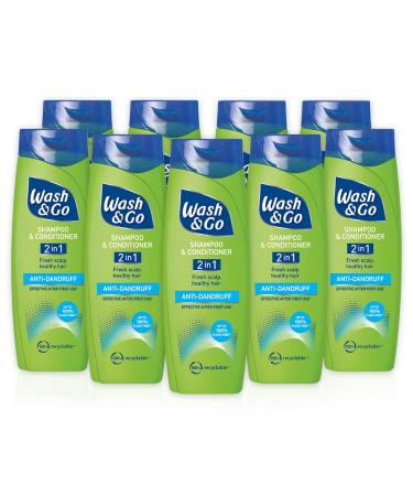 Wash & Go 2 in 1 Anti-Dandruff Shampoo and Conditioner X 9 bottles - Buy Online on GoSupps.com