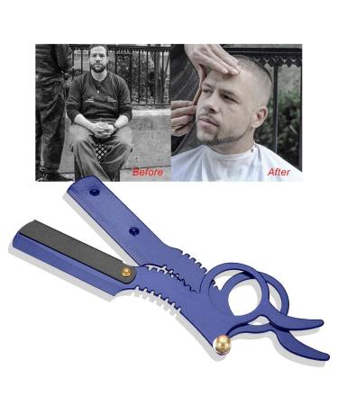 Buy Sonew Retro Barber Razor for Men - Straight Edge Wooden Handle Replaceable Blades & Beard Styling Set (Blue) - International Shipping Available - Buy Online on GoSupps.com