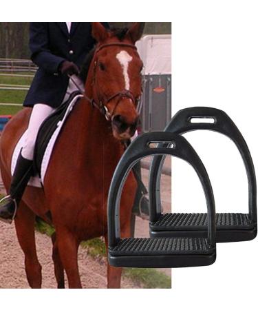 MOVKZACV Safety Stirrups 2Pcs Horse Riding Stirrups Lightweight Wide Track Equestrian Stirrups Treads with Non-slip Rubber Pad Equestrian Supplies for Childen/Adults(90 x 96 mm for Childen) - Buy Online on GoSupps.com