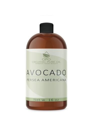 Avocado Oil - Pure Unrefined Partially Filtered Non-GMO Vegan Bulk Carrier - 16 oz - for Skin Hair Nails Body Face DIY Deep Hydration Nourishing Moisturizing - Packaging May Vary