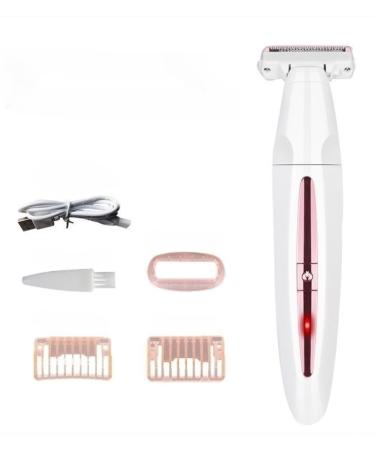 Female Body Hair Groomer and Bikini Trimmer Waterproof Design Support Facial Hair Eyebrow and pubic Hair Restoration Wet and Dry use USB Charging Easy to Carry at Any time.