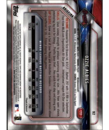 2018 Bowman Chrome Ozzie Albies RC Rookie Card - Atlanta Braves - Raw NM or Better - Buy Online on GoSupps.com