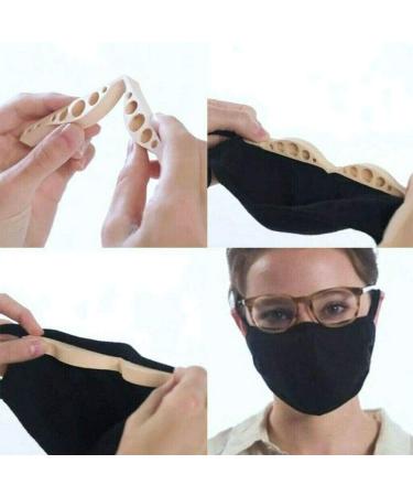 Walkfb Anti-Fog Mask Accessories - Silicone Nose Bridge Pads for Glasses | 10 Pcs Black - Fog-Free Solution for Glasses Wearers - Buy Online on GoSupps.com