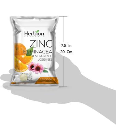 Herbion Naturals Zinc Echinacea & Vitamin C Lozenges - 25 CT - Immune Support for Adults & Children 5+ - Orange Flavor - Buy Online on GoSupps.com