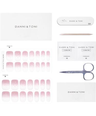 Danni & Toni Morning Dew Gel Nail Foils - Rosa Gradation Sequin UV Sticker Set - Self-Adhesive Nail Wraps for Stunning Designs | 28 Pack - Buy Online on GoSupps.com