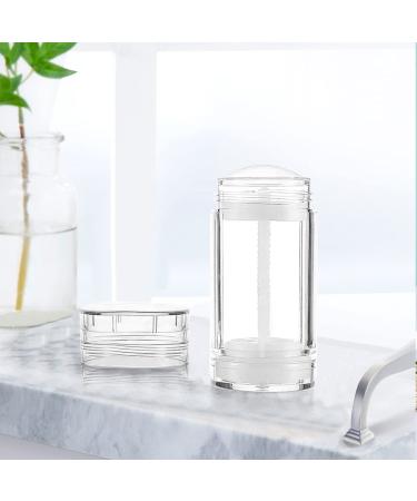 9 PCS 2.5oz/75ml Round Deodorant Containers Empty Plastic Deodorant Tubes Holder Reusable Clear Twist Up Filling Stick Container Makeup Stick for DIY Deodorant Healing Homemade Balm Chapsticks Bottom-Filling - Buy Online on GoSupps.com