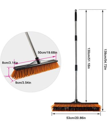 Floor Scrubbing Brush Indoor Outdoor Bristle Broom Reusable Shower Cleaning Brush Scrub Brush Grout Brush for Warehouses Balconies and Decks Shakven 50cm - Buy Online on GoSupps.com