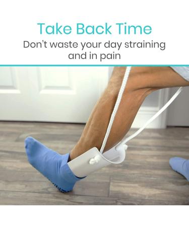 Shop Sock Aid with Foam Handles | Adjustable Length Cord for Easy Sock Dressing - International Shipping Available - Buy Online on GoSupps.com