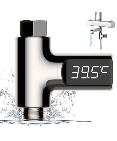 Molbory LED digital bath thermometer bath thermometer 5-85 real time water flow with 360 rotatable screen water thermometer baby shower thermometer thermometer bathroom bathroom