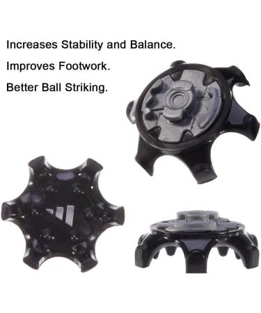 Sansheng Easy Change Golf Shoe Studs - 30pcs Anti-Skid Replacement Spikes (Black) - Buy Online on GoSupps.com