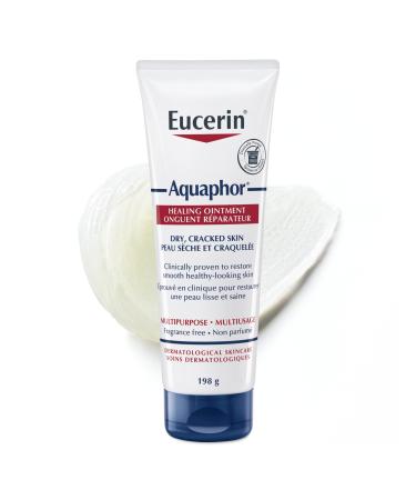 EUCERIN AQUAPHOR Healing Ointment Multipurpose Ointment for Dry Cracked Skin Chafing Cuticle Care Fragrance Free Non Greasy and Non Comedogenic Body Moisturizer Dermatological Skin Care 198g Unscented 198 g (Pack of 1)