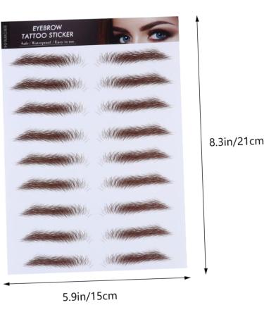FOYTOKI 4pcs Eyebrow Stickers 6d Hair Eyebrows Hair-like Eyebrows False Eyebrows Cosmetics Transport 4d Mold 21x15cm Brown - Buy Online on GoSupps.com
