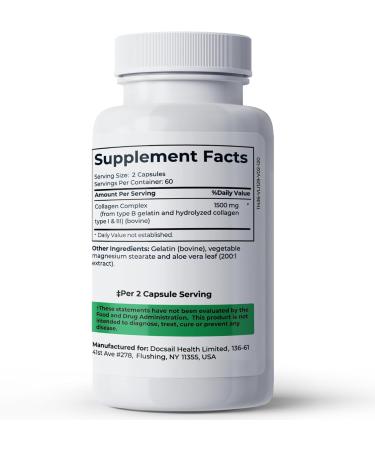 Collagen Complex Premium Supplement 1500 Mg Collagen Type I and III Hydrolyzed Multi Collagen Capsules Support Healthier Hair Skin Bone & Joints Non GMO 120 Veggie Capsules Made in USA - Buy Online on GoSupps.com