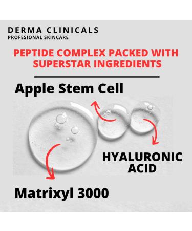 Apple Stem Cell & Matrixyl 3000 Anti-Aging Serum with Hyaluronic Acid - 4 oz Peptide Face Serum for Wrinkles & Skin Care - Buy Online on GoSupps.com