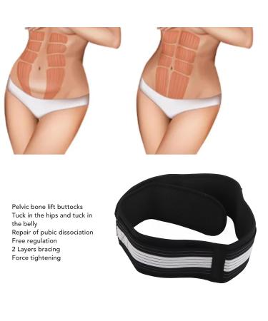 Fabater Sacroiliac Hip Support Belt | Adjustable Pelvic Compression Brace for Postpartum Pain Relief - Black - Buy Online on GoSupps.com
