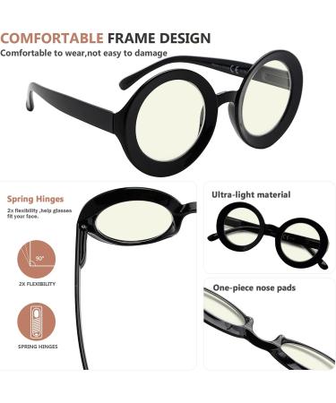 Eyekepper 4 Pack Stylish Round Reading Glasses for Women - Fashionable 3.0x BB40 Lenses - International Shipping Available - Buy Online on GoSupps.com