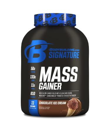 Bodybuilding Signature Signature Mass Gainer | 50g of Mass-Building Protein | Protein, Calories, Fats, Probiotics and Carbohydrates | 5 Lbs. Chocolate
