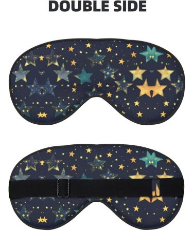 Stars Eastern Stars Print Sleep Eye Mask | Soft Eyeshade for Travel & Naps | Unisex Comfort - Buy Online on GoSupps.com