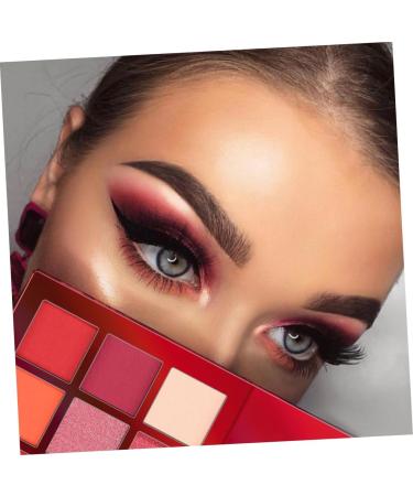 FOMIYES 9 Matte Eyeshadow Metallic Eye Shadow Palettes Women Eye Shadow Flash Makeup Palette 1 count (Pack of 1) Red - Buy Online on GoSupps.com