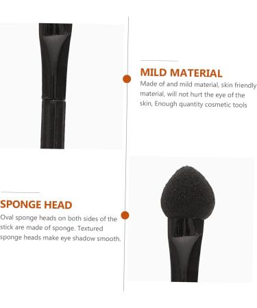 Baluue 30pcs Double Ended Eye Shadow Stick Sponge Head Eyeshadow Sticks Sponge Eye Brush Plastic Black - Buy Online on GoSupps.com