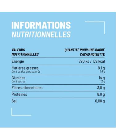  NUTRIPURE Nutripure | Raw Organic Bar | Cocoa Hazelnut Protein Bar | Vegan and Organic | Rich in Dates Cocoa Butter and Dried Fruit | Healthy and Delicious Snack Preservative-Free | Pack of 6 | Made in France - Buy Online on GoSupps.com