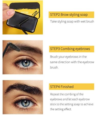Eyebrow Soap Brow Styling Soap Eyebrow Shaping Wax Eyebrow Setting Gel Waterproof Eyebrow Cream Makeup Balm for Natural Brows Stylish brow styling soap - Buy Online on GoSupps.com