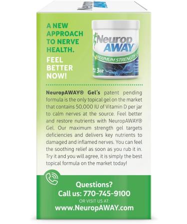 NeuropAWAY Nerve Support Gel 3oz - Fast-Acting Pain Relief for Nerves - 1 Pack - Buy Online on GoSupps.com