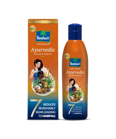 Parachute Advansed Ayurvedic Coconut Hair Oil with Basil (Tulsi)  Aloe vera  Flax seed  Gooseberry (Amla)  and 25 ayurvedic ingredients | Controls Hair Fall  Dandruff & Hair thinning | For all hair types | 10.1 fl oz 10....