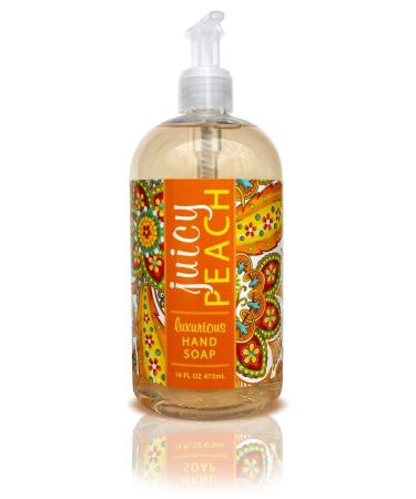 Greenwich Bay Trading Co Scented Liquid Hand Soap in Beautiful Packaging - 16 Ounce Bottle (Juicy Peach)
