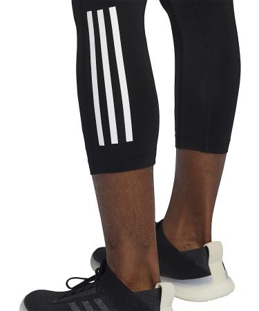 adidas Men's Techfit 3/4 Tight 3-Stripes Black X-Large - Performance Compression Leggings - Buy Online on GoSupps.com