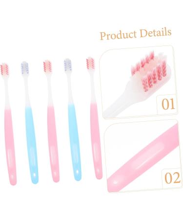 Minkissy 5-Piece Small Head Soft Toothbrush Set - Durable & Portable Toothbrushes for Braces - Ideal Household Oral Care - Buy Online on GoSupps.com