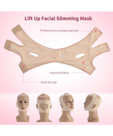 Face Lifting Mask - Natural Cheek Slimmer & Chin Reducer | Anti-Aging V Face Bandage (XL) for Double Chin Reduction - Buy Online on GoSupps.com
