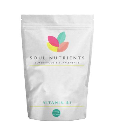Soul Nutrients Vitamin B1 (Thiamine) Tablets- 120 Tablets 3 Months Supply