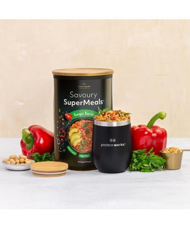 The Protein Works Savoury SuperMeals Vegan High Protein Bangin' Burrito 10 Meals 900g - Buy Online on GoSupps.com
