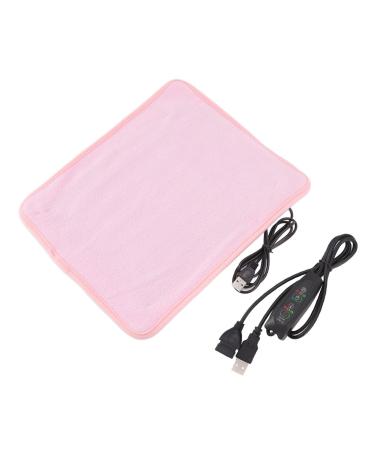 Portable USB heating pillow shoulder neck leg waist heating pillows with temperature adjustment timing for neck elbows knee shoulder cramps back (pink)