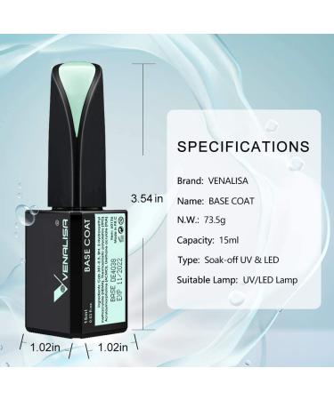 VENALISA 15ml Base Coat Nail Polish Gel for UV LED Soak Off - Long Lasting Shine Finish - Buy Online on GoSupps.com
