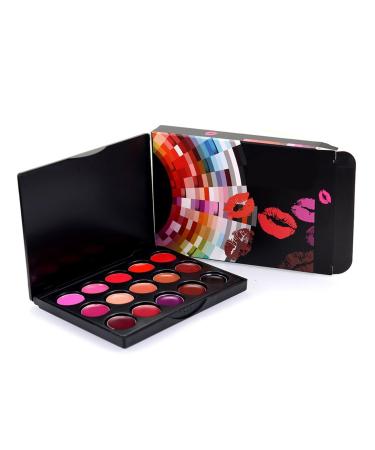 Palette de Brillants L vres - 15 Teintes Longue Dur e | Rouge L vres Mat et Gloss Waterproof Hydratant | Maquillage Pigment pour Soir e F te Halloween Kit Cosm tique Polyvalent et Professionn
