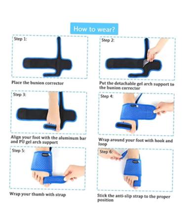 FOPEAS Orthopedic Bunion Corrector with Toe Straightener, Gel Arch Support & Toe Separator - Foot Care Solution for Men and Women - Buy Online on GoSupps.com
