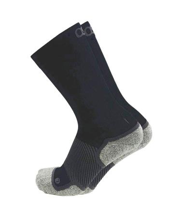 OrthoSleeve Diabetic and Neuropathy Non-Binding Wellness Socks WC4 Improves Circulation and Helps with Edema XL (1 Pair) Black Crew