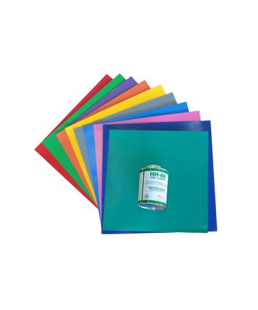 Professional Vinyl Repair Patch Kit for Inflatable Bounce Houses, Includes Multi-Color Vinyl Patches with Large 4-Ounce HH66 Vinyl Adhesive Cement Glue