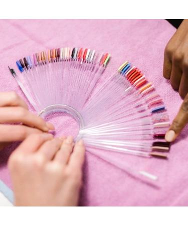 Sioppkik 50pcs Clear Nail Art Tips - Display Practice & Present Your Nail Designs | Transparent Nail Tip Compartment - Buy Online on GoSupps.com