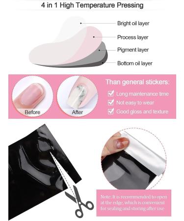 EBANKU 40 PCS Gel Nail Strips Gel Nail Strips Full Wraps Adhesive Gel Nail Stickers with Nail File and Stick(UV/LED Lamp Required) (3) - Buy Online on GoSupps.com