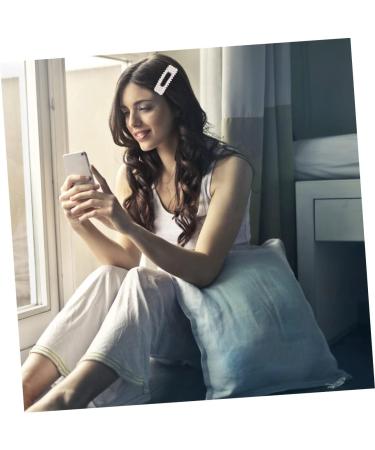 FRCOLOR Pearl Hair Clip Hair Clip Hair Pin Hair Barrettes Stylish Hairpin Bobby Pin Square Miss White Side Clip Elegant Hair Clip - Buy Online on GoSupps.com