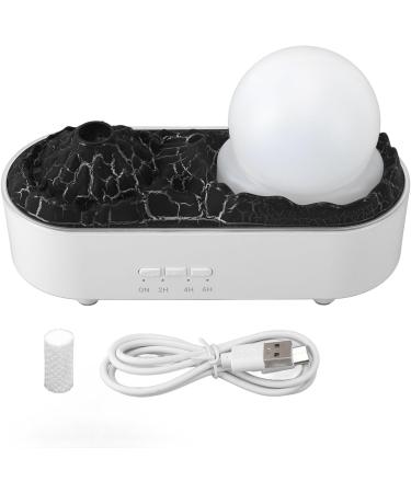 Aromatherapy Diffuser - Volcano 200ML Essential Oil Humidifier with Night Light 2 Mist Modes & Timer | Best for Home - White - Buy Online on GoSupps.com