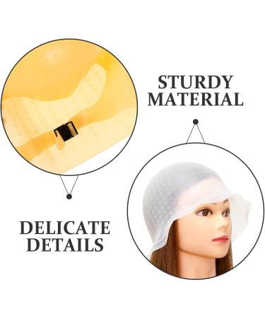 Vaguelly Bonnet de Coloration Capillaire Silicone 2 Pi ces Taille Unique avec Aiguille pour M ches Bonnet M ches R utilisable pour Professionnels et Particuliers Utilisation Salon - Buy Online on GoSupps.com