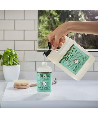 Mrs. Meyer's Basil Hand Soap Refill 33 Fl. Oz - Pack of 2 | Biodegradable Formula with Essential Oils - Buy Online on GoSupps.com