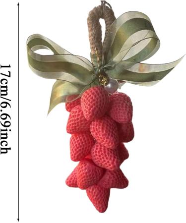  G n rique Strawberry Fruit-Shaped Soap | Cleansing Soap with Rope - Aesthetic Brightening Cleanser for Men and Women's Hands Decorative Bathroom - Buy Online on GoSupps.com