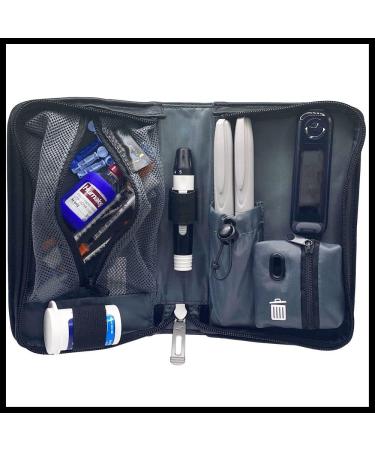 Sugar Medical Heritage Diabetes Supply & Insulin Pen Case (Black) - Organize Glucose Meter, Insulin Pens, Vials, Lancets, Test Strips, Glucagon & Pump Supplies - Buy Online on GoSupps.com