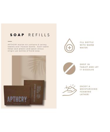 APTHCRY Foaming Hand Soap Tablet Refills - 8 Pack, 96 fl oz - Eucalyptus Mint - Cleansing & Moisturizing - Compostable Packaging - Buy Online on GoSupps.com
